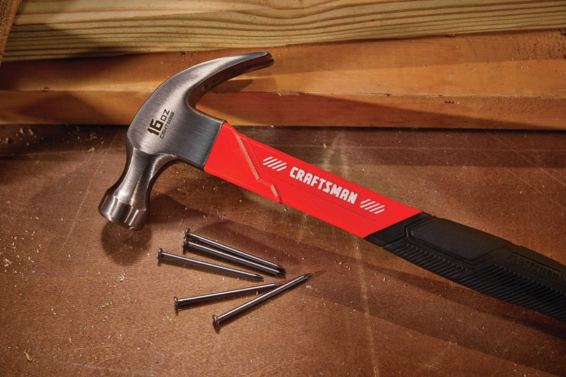 CRAFTSMAN Hammer, Fiberglass, 16 oz. with Tape Measure, Self-Lock, 25-Foot and Torpedo Level, 9-Inch (CMHT51398, CMHT37225S & CMHT82390) Home Owner Basic Tool Bundle