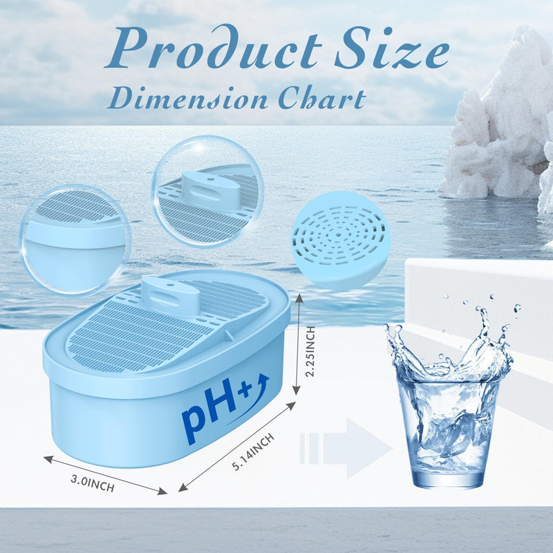 3-Pack Alkaline Water Filter Replacement for Waterdrop Pitcher | Alkaline water filter replacement (3 pack). Increases pH & reduces chlorine/PFAS. Fits Waterdrop WD-PF-AL system.