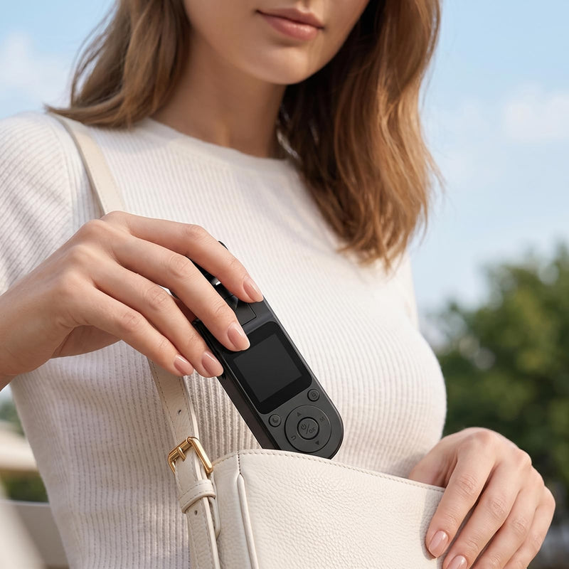 Pocket Body Camera with Audio & Video Recording Vlogging Camera | Portable Video Recorder with 180° Rotating Lens Handheld POV Cameras with Night Vision for Sport/Outdoor/Riding
