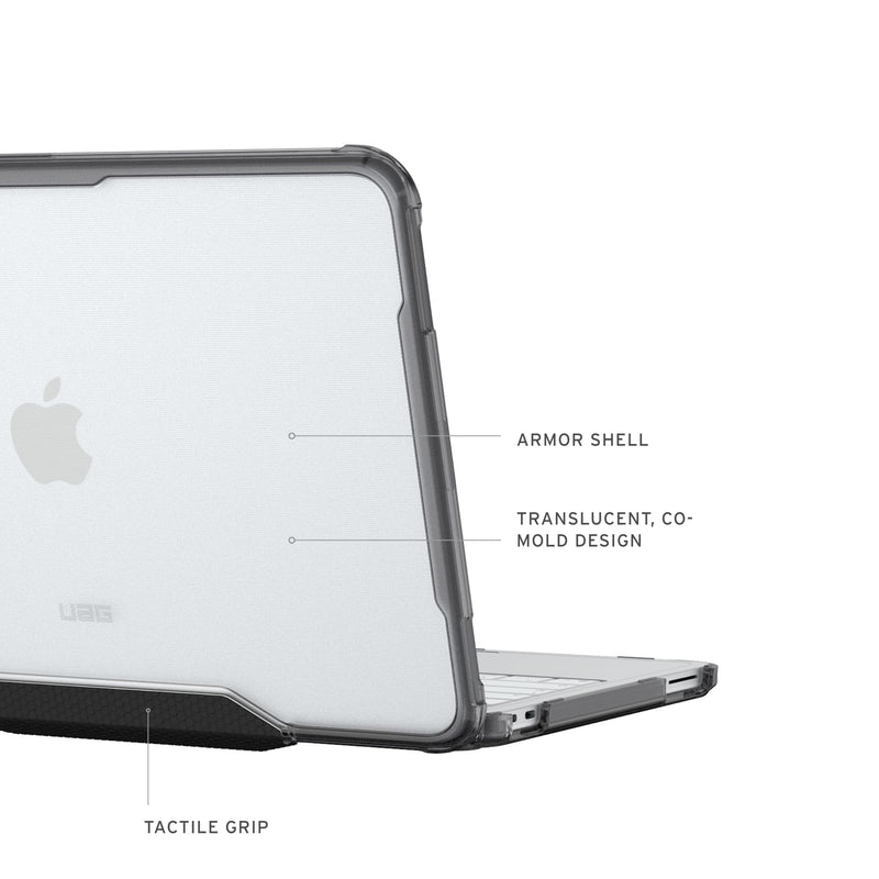 URBAN ARMOR GEAR UAG Designed for MacBook Neo 13" 2026 Case - Rugged One-piece Design with Hinge Cover Impact Resistant Military Grade Hard Shell Transparent Clear Protective Cover, Plyo Ice Plyo - Ice