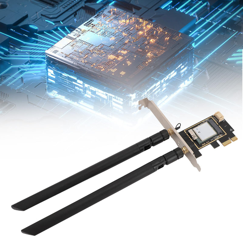 WiFi7 Card MT7925 PCIe Network Adapter, Bluetooth 5.3 5400Mbps Tri Band 2.4G 5G 6G Network Card, PCIEx1 WL Network Card Adapter for Linux, for OpenWrt, Support MU MIMO