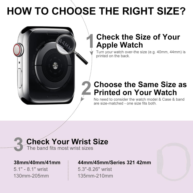 Compatible with Kids Apple Watch Band with Case 38/40/41/42/44/45mm Braided | for iWatch Series SE3 SE2 SE 9 8 7 6 5 4 3 2 1, Nylon Elastic Magnetic Clasp Strap and Protective Cover with Tempered Glass LilacPurle 40mm-series 6/5/4/Se1/Se2/Se3