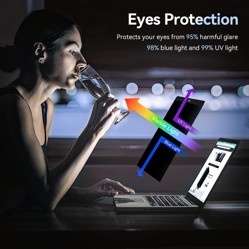 Privacy Screen MacBook Air 13 Inch (2010-2017), Magnetic Removable Anti Glare Blue Light Privacy Filter with Camera Cover, Anti Spy Black out Laptop Screen Protector for Mac 13In (A1369, A1466) Black macbook privacy screen MacBook Air 13 Inch(2010-2017)
