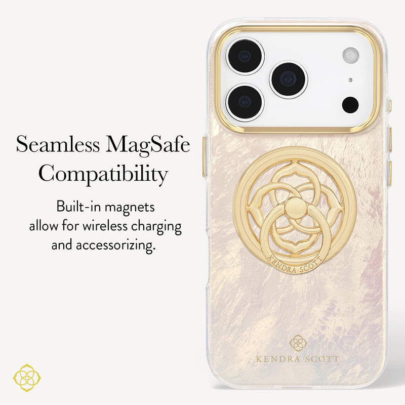 Kendra Scott iPhone 17 Pro Max Case - MagSafe Phone Case - Cream Pearl | Compatible with MagSafe - Lightweight Designer Case for iPhone 17 Pro Max with Anti-Scratch Coating & Mother-of-Pearl Finish