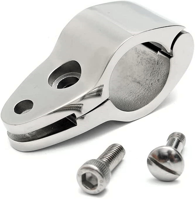 2Pcs Boat Bimini Top Hinged Jaw Slide, Stainless Steel 316 Marine Boat Canopy Tube Clamp Fitting Boat Accessories (Type: with Lock nut, 1inch) Type: with Lock nut