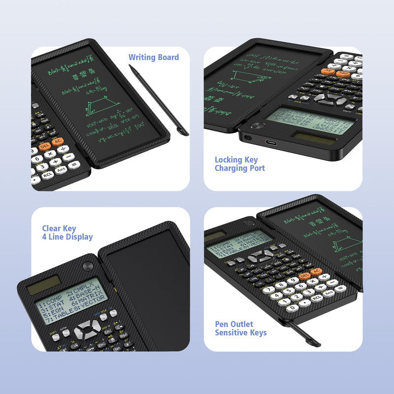 991ES MAX and 82MS Scientific Calculators with Notepad