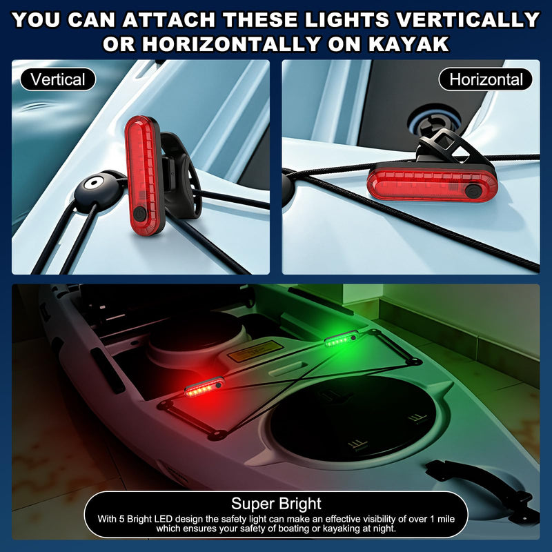 Jerify 20 Pack USB Rechargeable LED Bike Tail Light Navigation Lights Kit Bicycle Rear Waterproof 4 Light Mode Options for Night Back Bicycle Taillights, Night Kayaking, Boating Red, White,Green