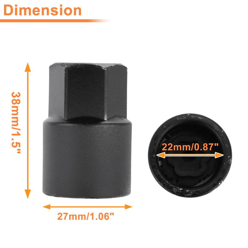 A Wheel Lock Lug Nut for Toyota for Lexus Anti-Theft Wheel Locking Nut Key Socket Removal Tool 1 Pc Socket A