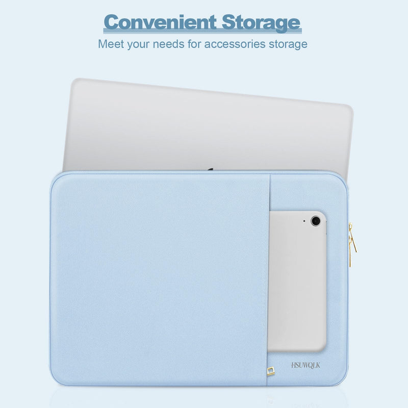 Laptop Case 13.3 inch, 13-13.3 inch Laptop Sleeve, Air Blue | Compatible with MacBook Air/Pro 13/Pro 14 M5 M4 M3 M2 M1, HP Dell ASUS Lenovo, Portable Computer Bag with Vertical Pocket