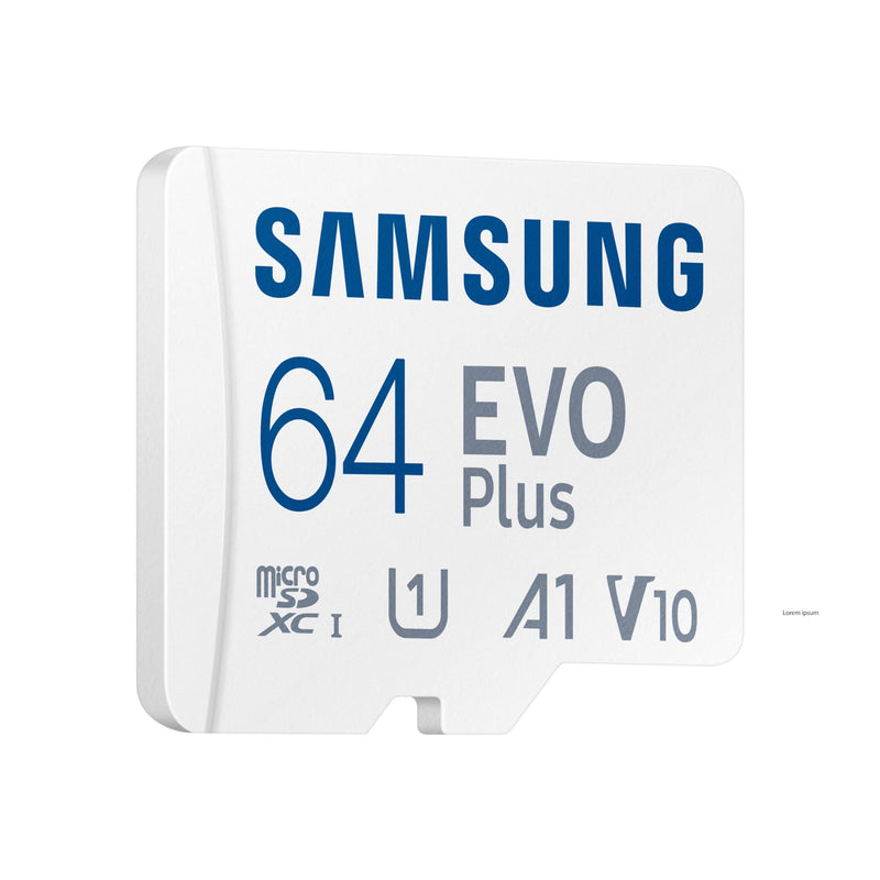 SAMSUNG EVO Plus microSD Memory Card + Adapter, 64GB microSDXC, Speeds Up to 160 MB/s, UHS-I, C10, U1, V10, A1, Upgrade Storage for Phones, Tablets, Gaming Consoles, DSLR Cameras, PCs, MB-MC64SA/AM 64 GB