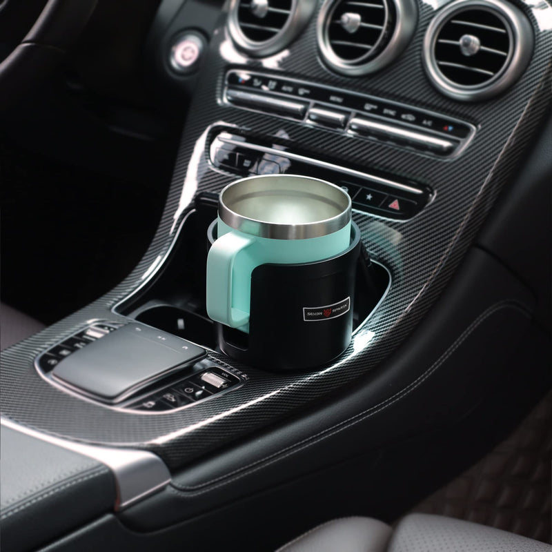 Upgraded Car Cup Holder Expander Adapter with Offset Adjustable Base, Compatible with Yeti 14/24/36/46oz Ramblers, Hydro Flasks 32/40oz, Other Large Bottles Mugs in 3.5"-4.0", 1 Pack Large*1 Black