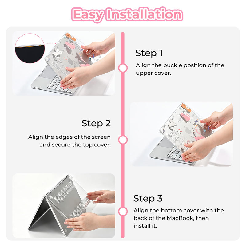 EooCoo for MacBook Neo Case 13 inch 2026 Model A3404, Funny Cat | Scratches · Bumps · Fingerprints Resistant, Ready for School, Work & Travel