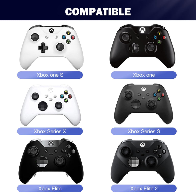 MoKo RGB Keyboard for Xbox One Controller | Wireless Chatpad Keypad w/ 2.4G Receiver, Accessories for Xbox One S/Elite/2/Series X/S, Black+White
