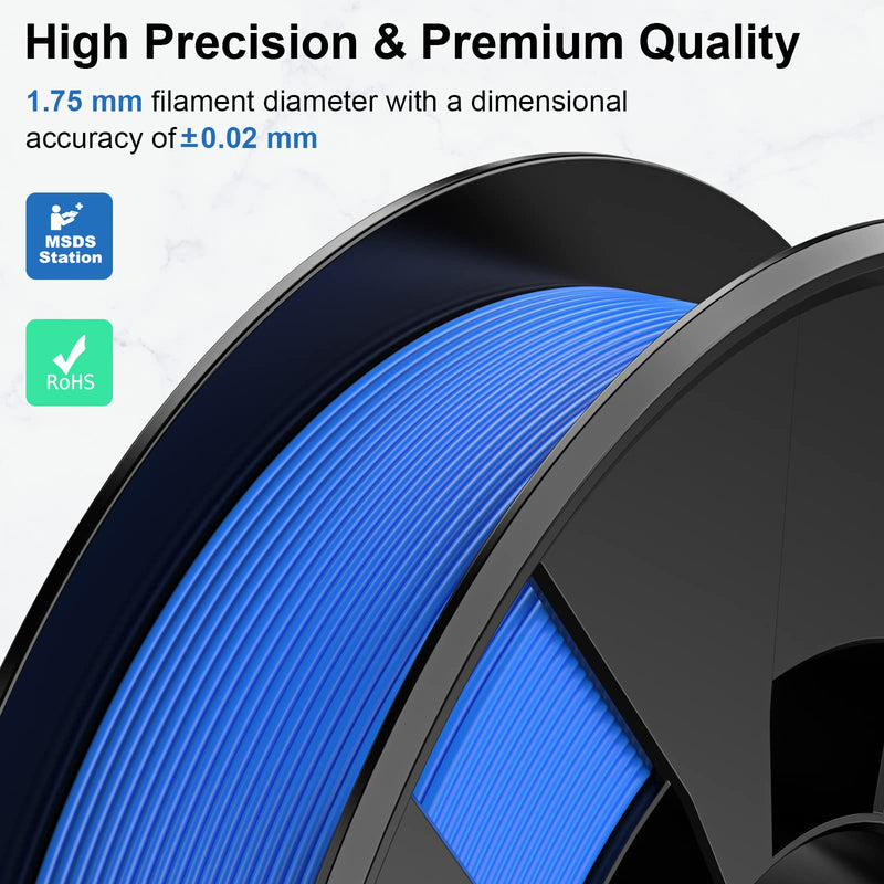 ENTINA 4 Colors PLA 3D Printer Filament Bundle, PLA Filament 1.75 mm for 3D Printers, Dimensional Accuracy +/- 0.02 mm, 200g x 4 Spools Set Red/Blue/Green/Yellow