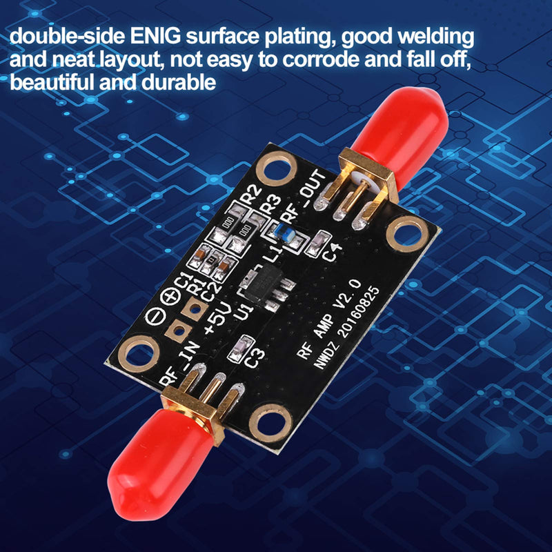 RF Low Noise Amplifier, Immersion Gold Process, 21dB Gain, Ultra Bandwidth, for SDR HAM Radio Users