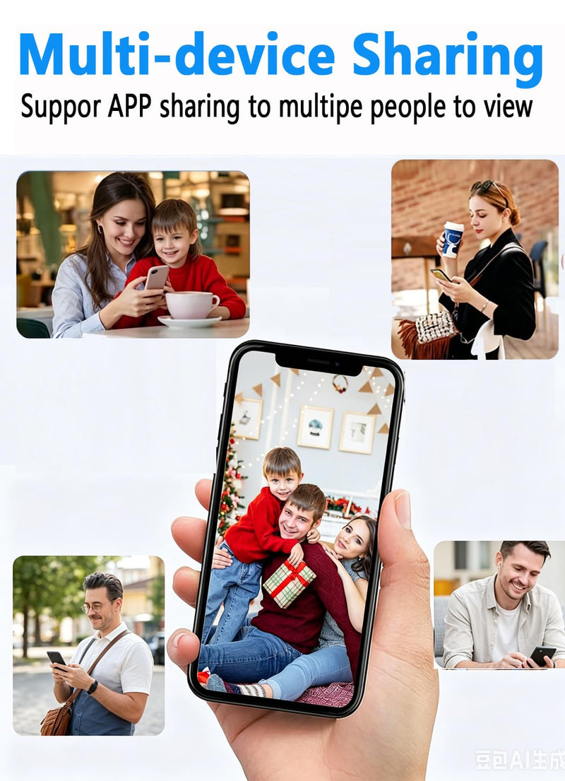Hidden Camera Spy Camera WiFi HD1080P, Mini Wireless Nanny Cam with Night Vision, Motion Detection, Portable Small Home Security Surveillance for Indoor