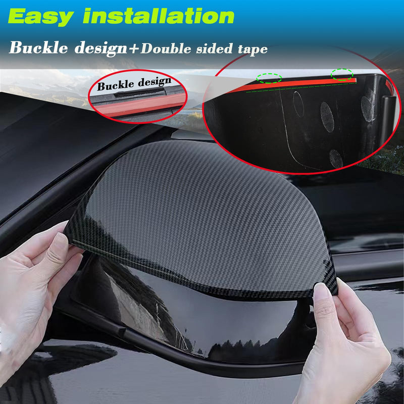 for Tesla Model 3 Rearview Mirror Guard Cover, Side Mirror Cover Exterior Accessories fit for Tesla Model 3 2017-2025 (Model 3-Matt Carbon Fiber Pattern) Model 3-Matt Carbon Fiber Pattern