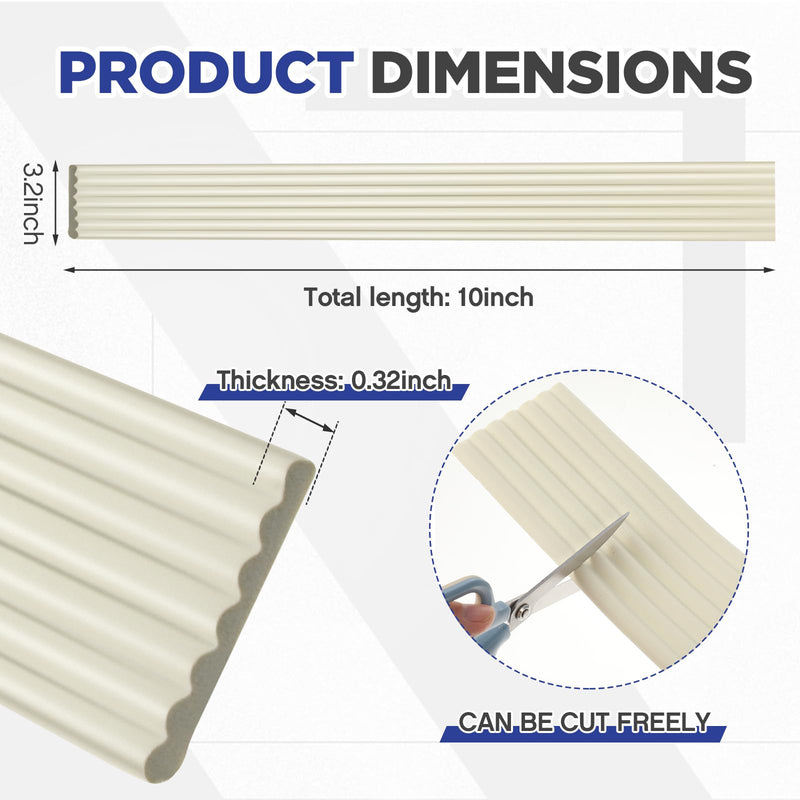  [AUSTRALIA] - Garage Wall Protector 3.15in x 10ft Self-Adhesive Rubber Bumper Protectors for Car SUV Doors Anti-Scratch Wall Guard Waterproof Garage Wall Protector Strip for Garage Walls Car Doors,White