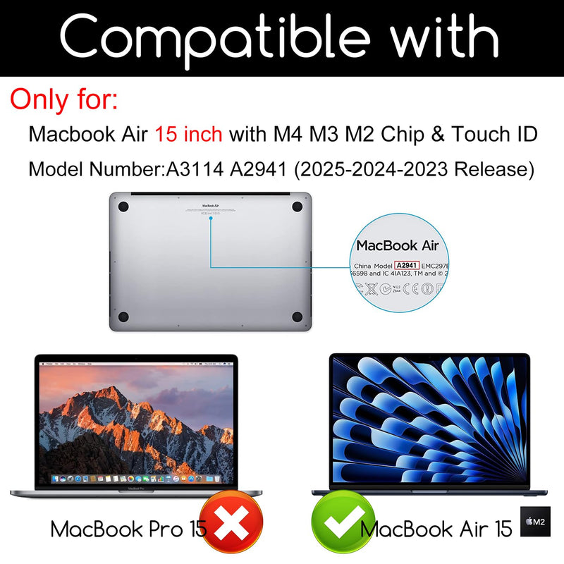 KEANBOLL 3 Pack Anti Glare Screen Protector for New Apple 2025-2024-2023 MacBook Air 15 inch (Model: A3241 A3114 A2941) Laptop with M4 M3 M2 Chip 15.3 inch Laptop,Anti Fingerprint (Matte) Shield MacBook Air 15.3 inch