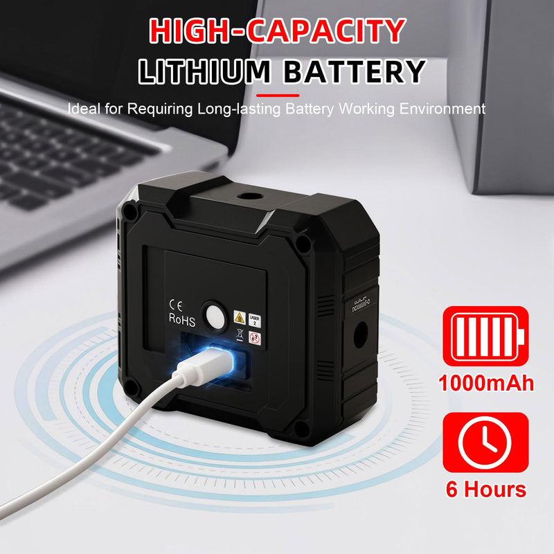 Digital Angle Finder Gauge 3 Laser Level UNI-T Magnetic Inclinometer 1000mA 3 Laser Line + 4-Side Magnets - LM320F