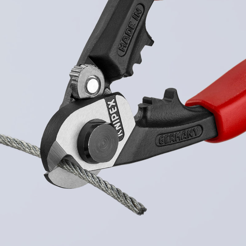 KNIPEX Tools - Wire Rope Cutters, Multi-Component (9562190), 7 1/4-Inch, Comfort Grip