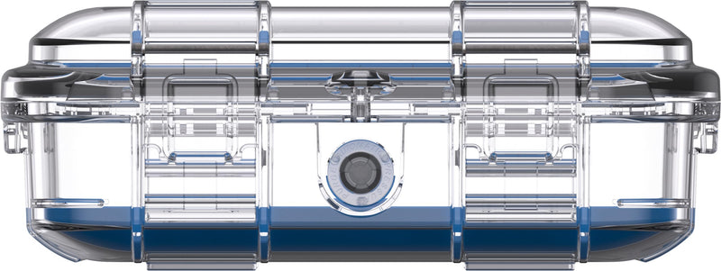 Pelican M40 Micro Case (Blue/Clear) | Watertight O-ring seal with dual latches and padlock hole for smartphones, hand tools and electronics Blue/Clear