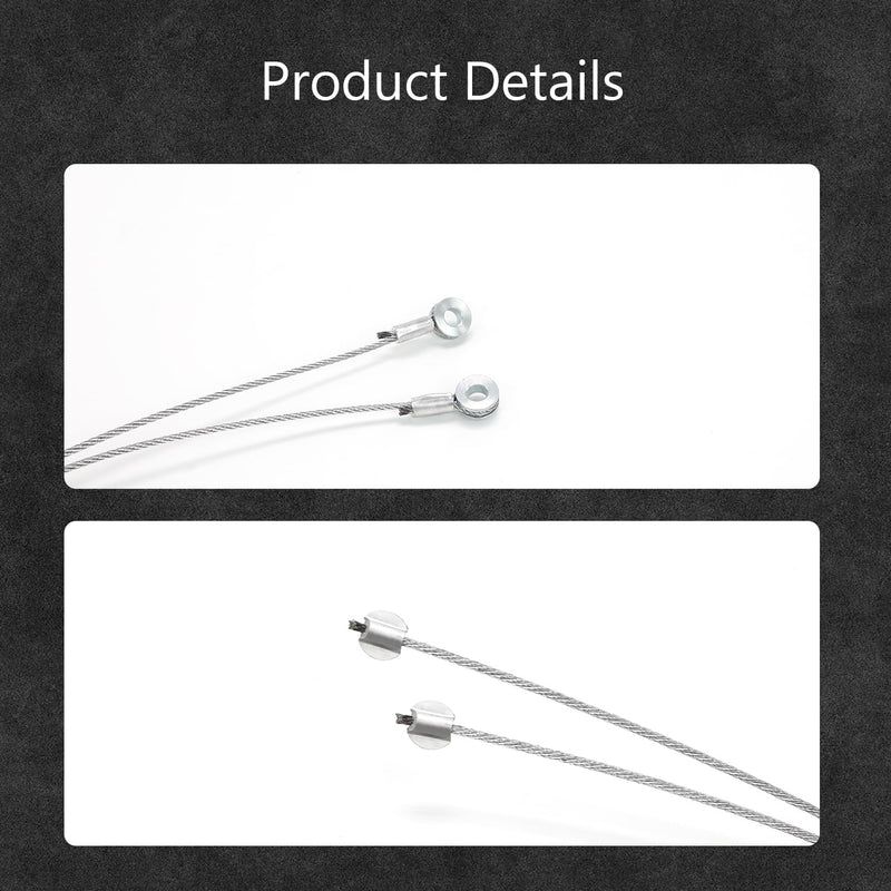 150"(12.5ft) Enclosed Trailer Replacement Cable Wire, Enclosed Cargo Trailer Ramp Door 12.5’, Steel Rear Ramp Door Wires for Loading Ramps-2 Pack 2pack