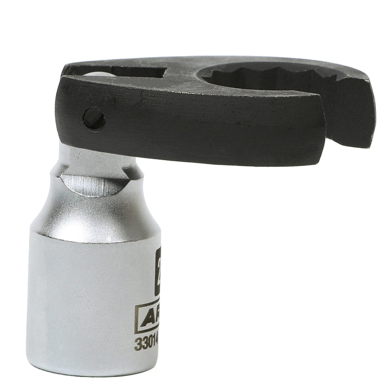 ARES 33014 – 1/2-Inch Drive Flexible Crowfoot Wrench - 22mm (7/8-inch) 12pt Crowfoot Wrench – 180 Degree Flex Head Offers 90-Degree Access for Hard-to-Reach Bolts – Services Oxygen Sensors