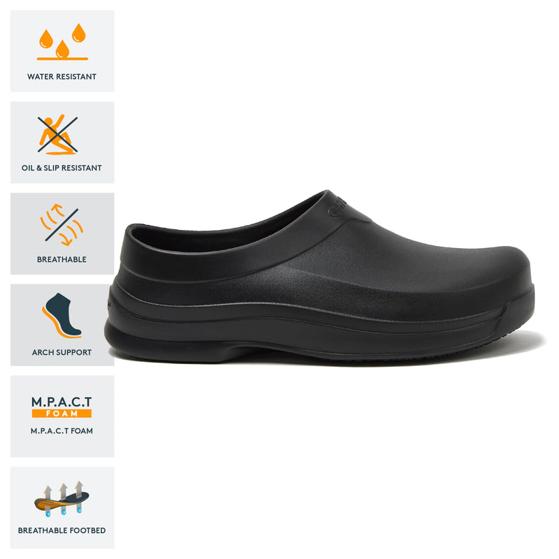 HI-TEC Blaze SR Non Slip Mens Clogs, Shoes for Men Food Service or Hospital Work Slip Resistant Footwear 11 Black