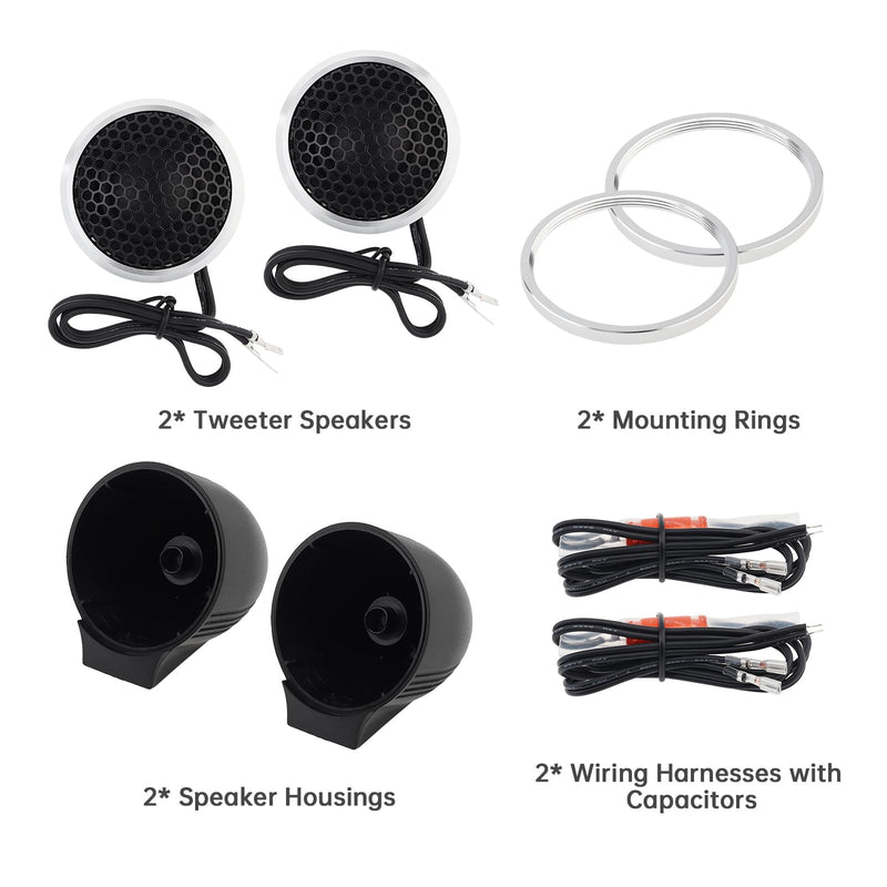 Silk Dome Tweeters, 2pcs 240W Maximum Power 2 in Aluminum Alloy Neodymium Silk Dome Car Tweeters for Car