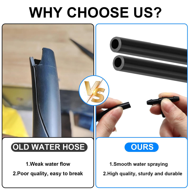 13 Pcs Car Windshield Washer Hose 4M Washer Fluid Hose with 12 Pcs Hose Connectors for Most Car Windshield Washer Tubing