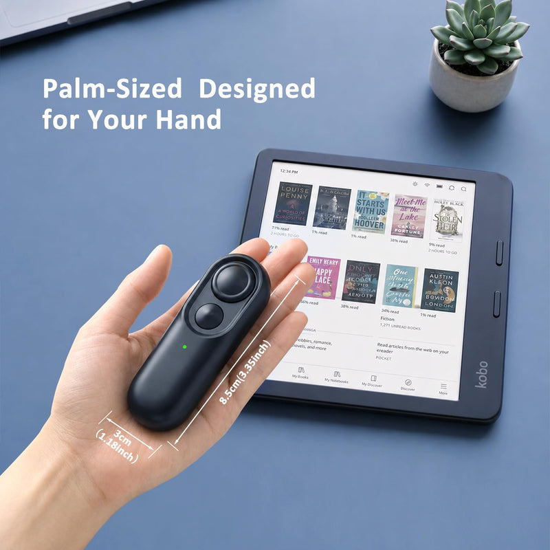 Remote Page Turner for Kobo eReaders, Zero-Latency, Bluetooth Connection | Remote Page Turner for Kobo E-Readers/BOOX E-Readers