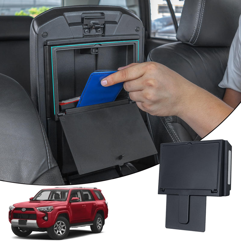 JDMCAR One-Touch Hidden Storage Box Compatible with Toyota 4Runner Accessories 2010-2023 2024 Center Console Organizer Black-Fits 2010-2024 4runner