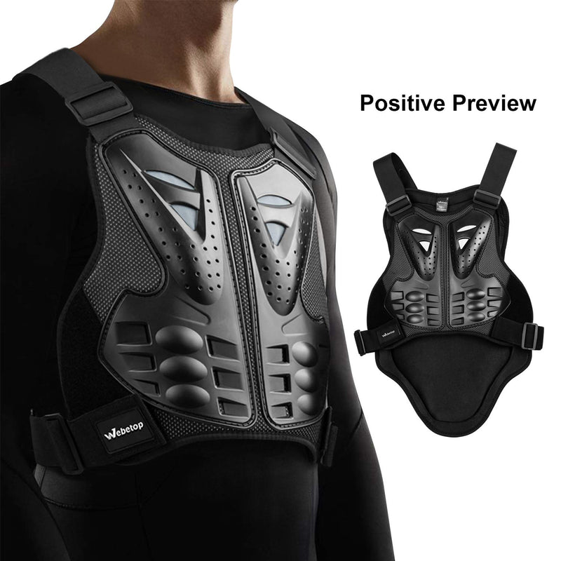 Webetop Motorcycle Armor Vest Protector for Dirt Bike Mountain Bike Off-Road Racing MTB Chest Protector Adult L L for height 5.58'-5.91'