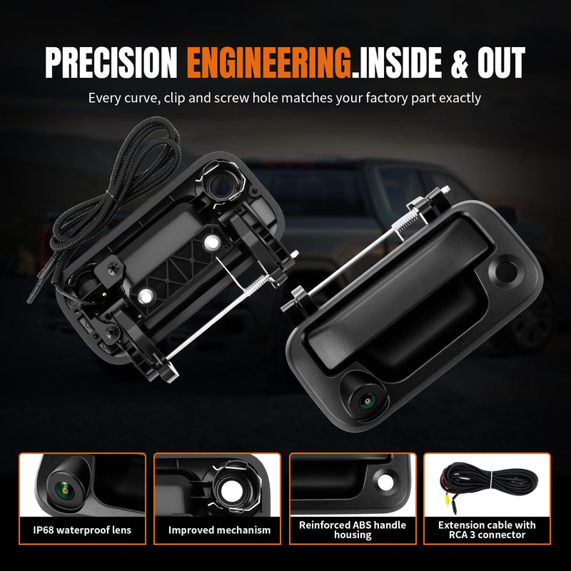 LCWRGS Tailgate Handle Backup Camera Fits for 2004-2016 Ford F150 F250 F350 | for F450 F550 Super Duty Explorer Tailgate Latch Door Handle Rear View Camera Night Vision 170° Angle OE# 8L3Z9943400AC