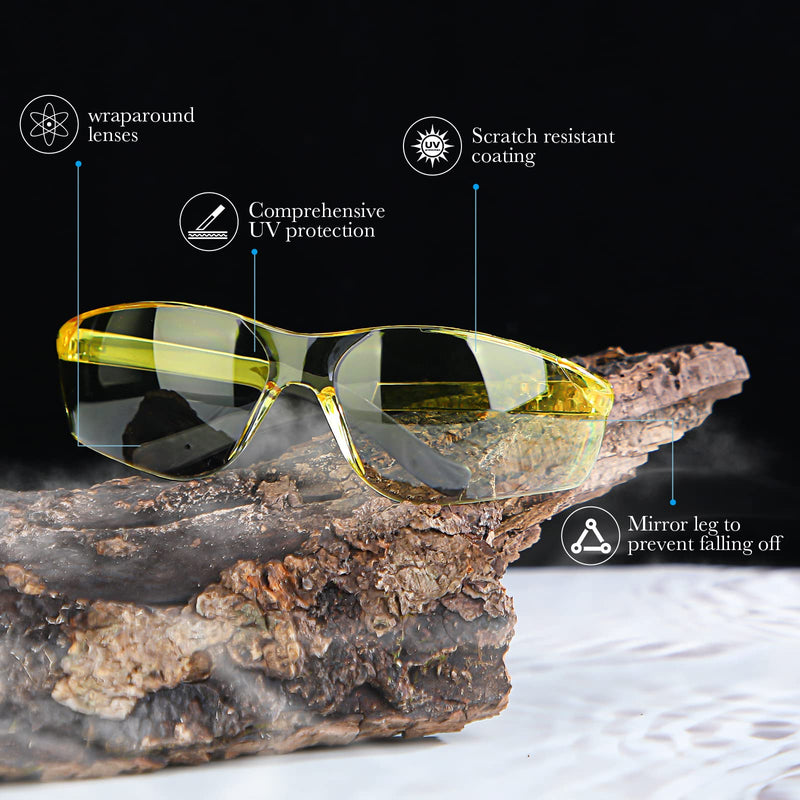 Queekay 24 Pairs Safety Glasses Unisex Anti Scratch Protective Goggles Impact Resistant Lens Eyewear As Pictures Shown