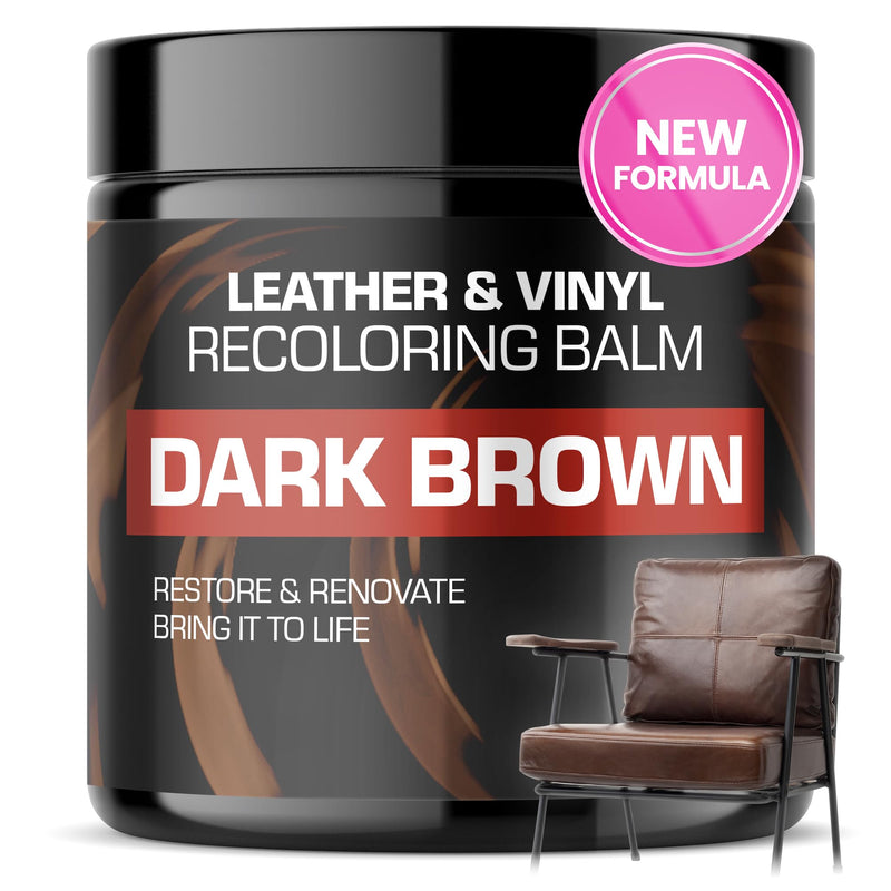 The Original Leather Recoloring Balm, Leather Color Restorer, Leather Scratch Remover, Leather Couch Scratch Repair, Leather Restorer for Couches, Leather Couch Paint, Leather Scratch Repair Balm Dark Brown