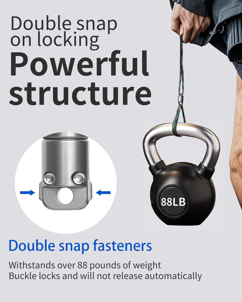 Titanium Magnetic Quick Release Keychain, Heavy Duty Key Holder, Detachable Chain Rings, 88LB Load Capacity Ti Connector*1 + 1 in Ss Keyring*2