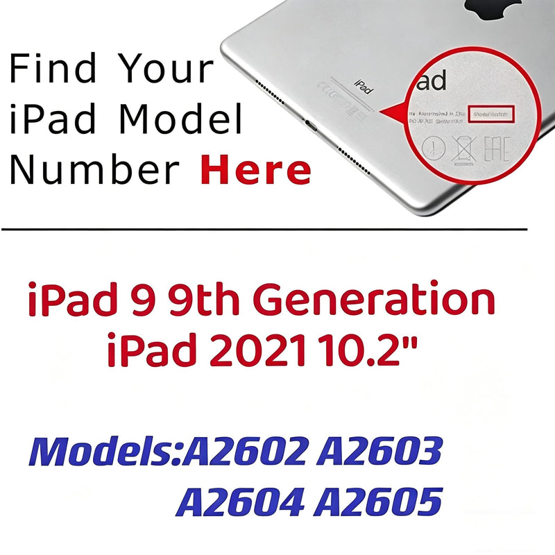 for iPad 9 9th Gen Screen Replacement Digitizer 2021 10.2",for iPad 9th Generation A2602 A2603 A2604 A2605 Digitizer with Home Button, Full Repair Kit[NO Fingerprint Reader] [NO LCD] Black