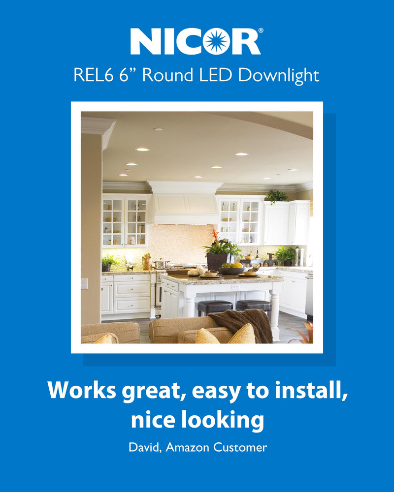 Recessed Ceiling Lights LED Downlight - 5/6 inch LED Recessed Light Fixtures - Selectable CCT 2700K-5000K, 918 Lumens, 10.3W - DLR56 Retrofit Ceiling Light, Bronze, 1-Pk by NICOR Lighting Oil-Rubbed Bronze 1 Pack