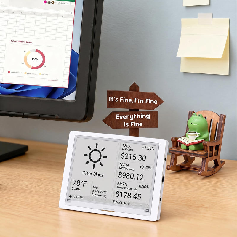 4.2 Inch E-Ink Display with ESP32-S3 Development Board | Black/White E-Paper Display with 400x300 Resolution, Driven by SPI Interface, Ultra-Low Power, Compatible with Arduino IDE 4.2" E-Ink Display
