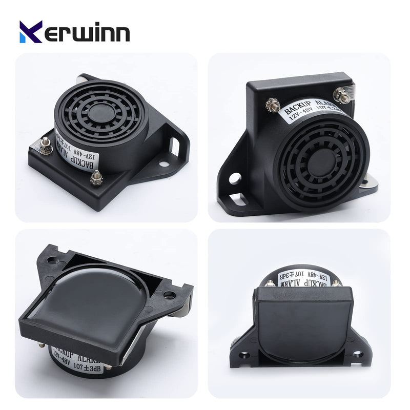 Backup Alarm for Trucks 12V-48V 107±3DB,Waterproof Reversing Truck Backup Alarm with Super Loud Beeper Tone for Commercial Trucks Industrial Heavy Construction Vehicles 1PC Square