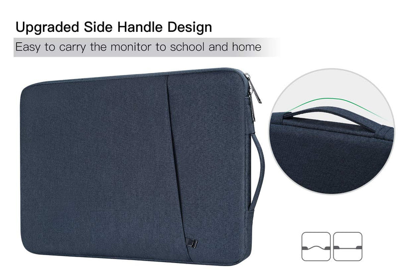 Portable Monitor Case 18.5 Inch,18 Inch Storage Sleeve Bag for InnoView VisonOwl UPERFECT Arzopa Most Large 18.5 Inch Portable Monitor Carrying Pouch Bag with Pocket,Naxy Blue(17.5x11.8 Inch) Navy Blue