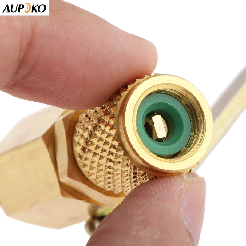 Air Conditioner Ball Valve 1/4" SAE Adapter, Straight Shut-Off Valve for HVAC A/C Automotive Service Tools, Fits for R134A R22 R12 R410A Refrigerant