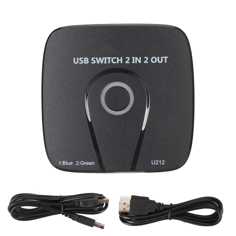 2 in 2 Out USB Switcher, Seamless Switching USB Switcher, Port Adapter for 2 Computers Share 2 USB Devices Mouse Keyboard Scanner Printer