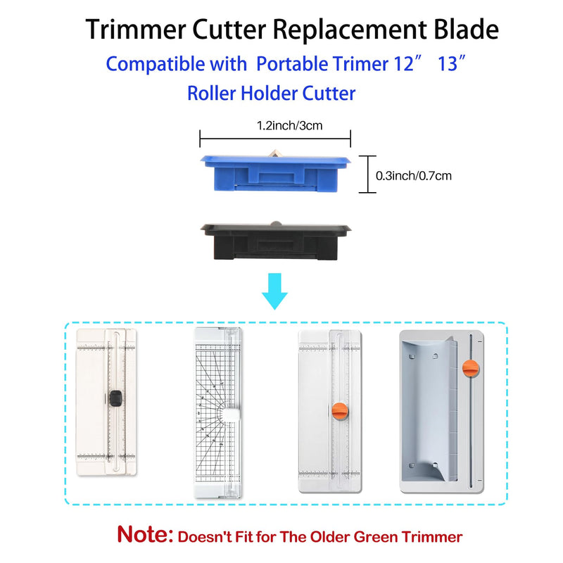 Paper Cutter Replacement Blade for Portable Trimer 12” 13” Roller Holder Cutter Replace Cutting Scoring Blade for Timmer (8) 8