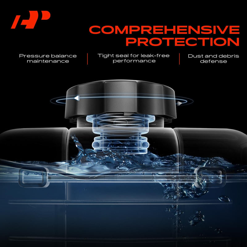 A-Premium Coolant Reservoir Expansion Tank Cap Compatible with Volkswagen Jetta, Passat, Golf, Beetle, CC, Touareg, Eos, GTI & Audi Q5, A3 A4 A5 A6 A7 Quattro, TT & Porsche Cayenne, Macan, Panamera