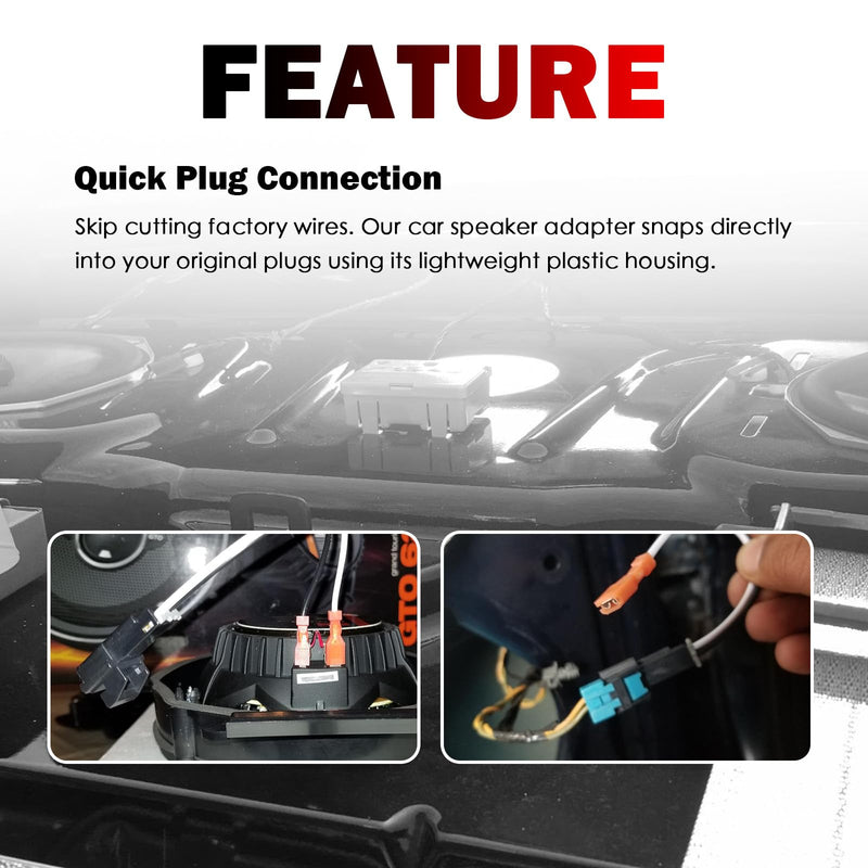 4PCS Door Speaker Adapter Harness OEM#72-4568,Stable Conductive Car Audio & Video Speaker Harness Adapter Compatible with Chevrolet Cadillac Buick,Speakers Wiring Harnesses