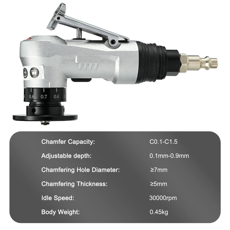 Mini Pneumatic chamfering machine Portable metal trimming machine 45 degree arc burr trimming machine