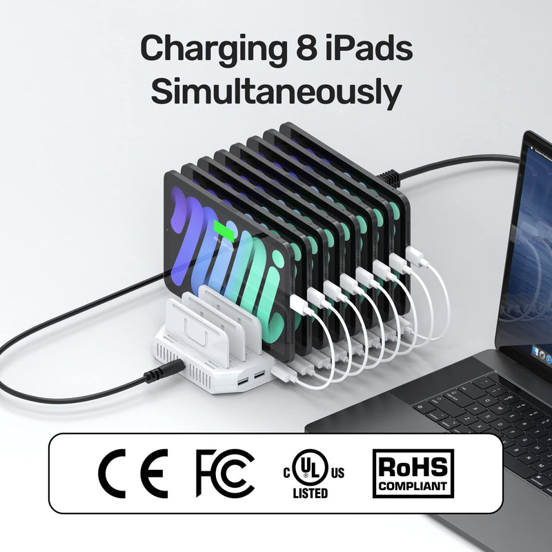 [Bundle] Unitek 96W 10-Port Charging Dock with 2 Quick Charge 3.0 and 11 Detachable Dividers